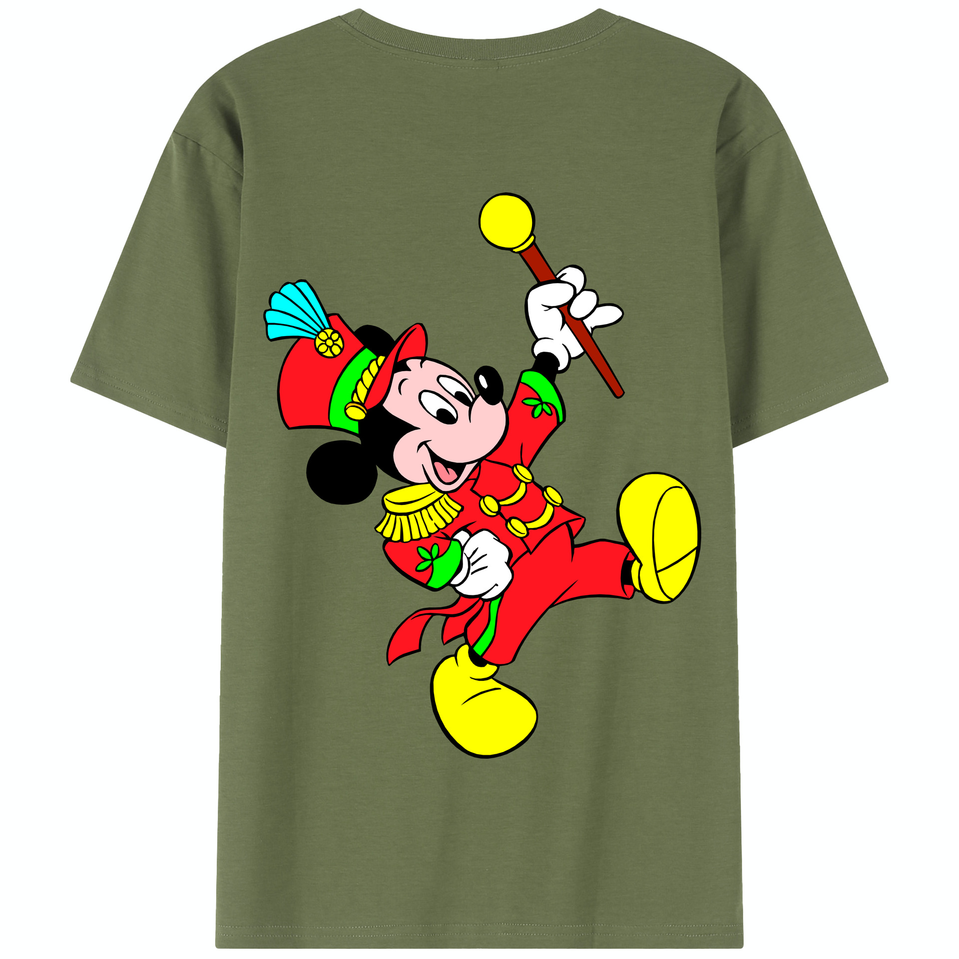 （画像用） ミッキーマウス Mickey Mouse 綿100％半袖Tシャツ（背面プリント）